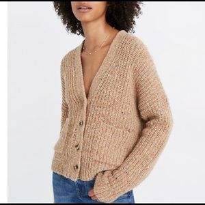 Madewell Speckled Rib Cardigan Sweater